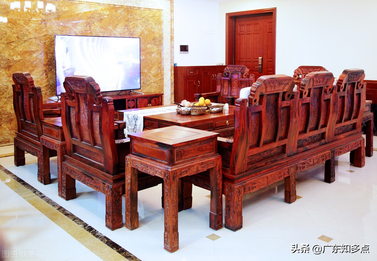 广东老红木沙发,广东家庭沙发红木