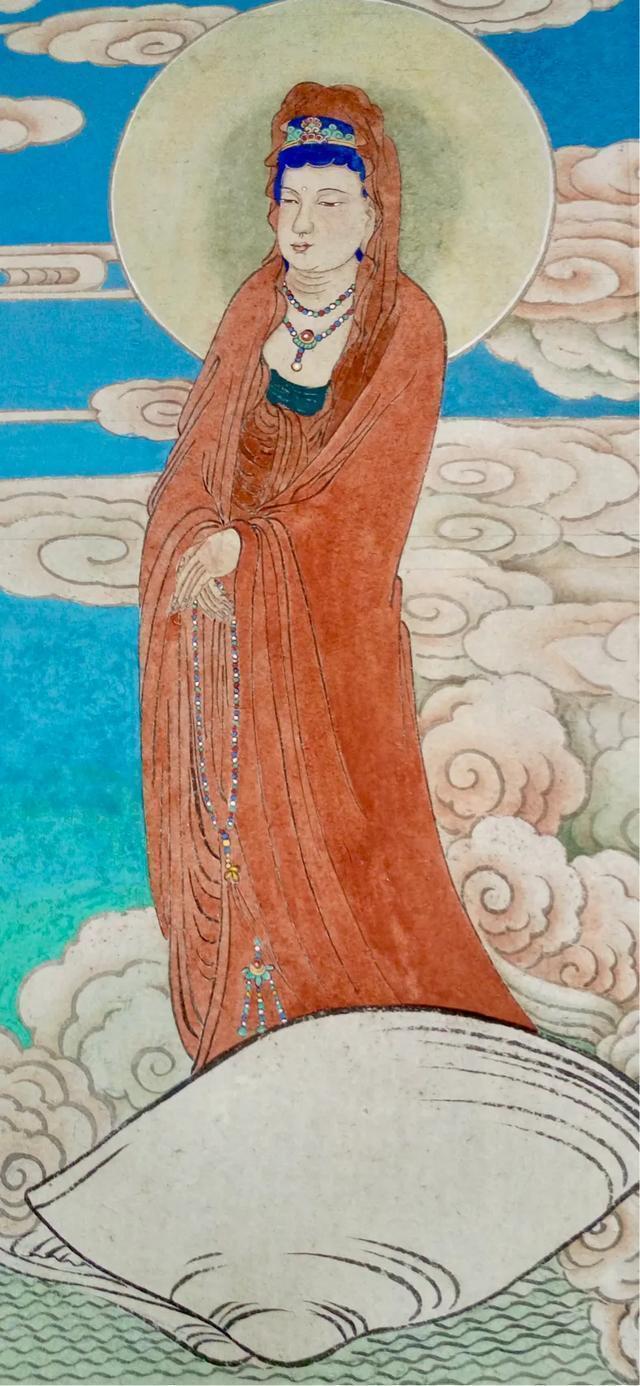 观音菩萨三十二像工笔画,观世音菩萨画像工笔画