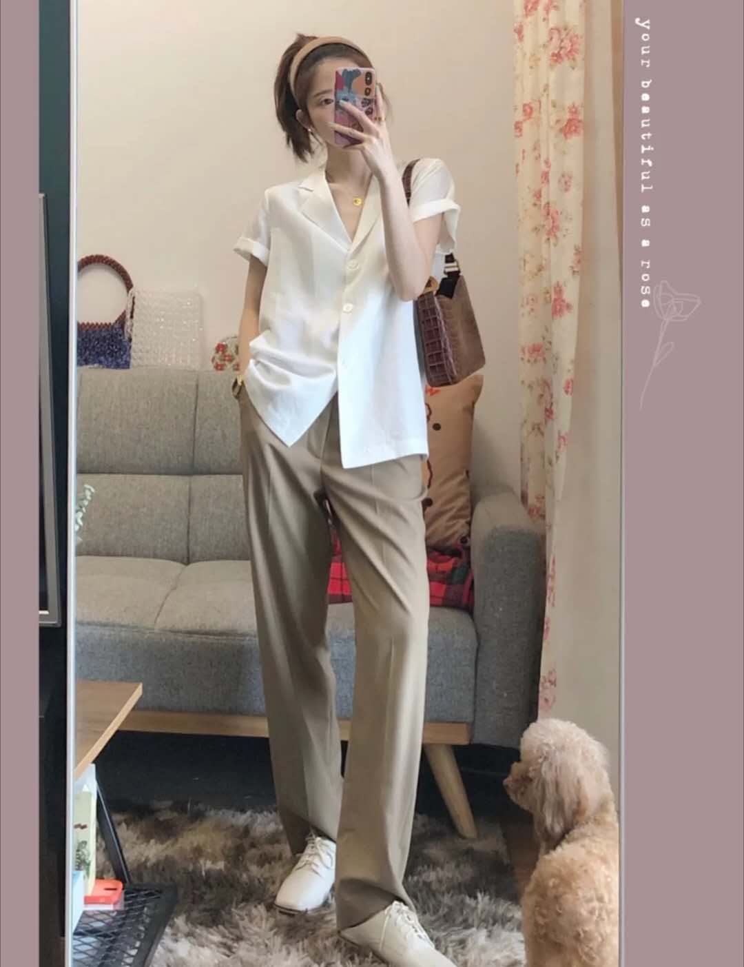 灰色上衣搭配卡其色裤子好看吗,冬季卡其色裤子搭配上衣图片