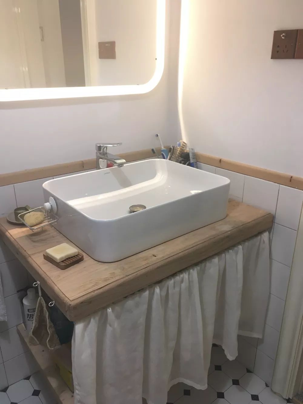 用水泥砌橱柜,用粘土做迷你橱柜