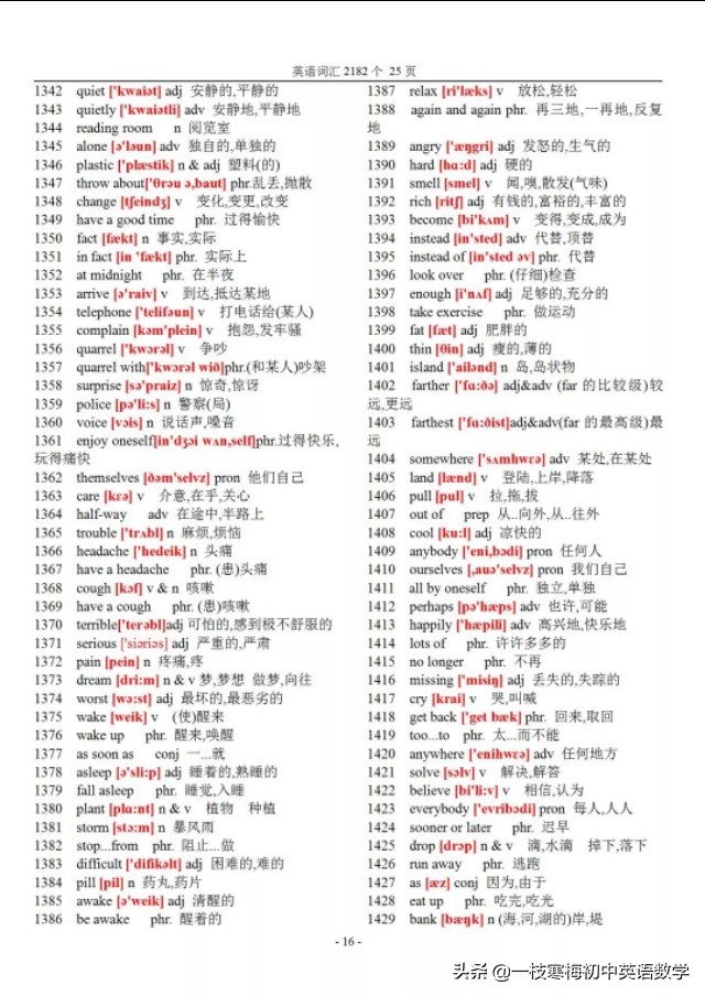 寒假英语单词快速学习,寒假英语学习表