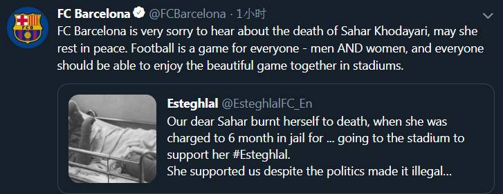 心痛！女扮男装入场观赛被捕伊朗女球迷*焚自**抗议去世