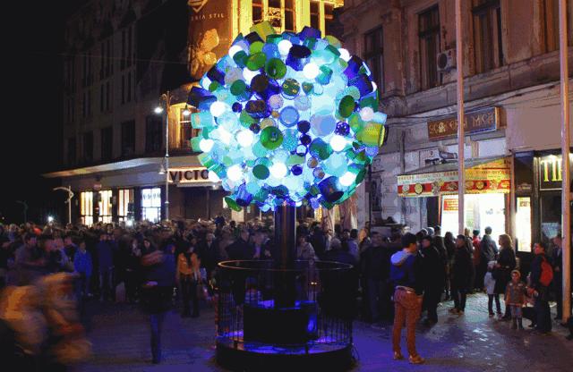 西安炫彩灯光节,西安鼓楼灯光展