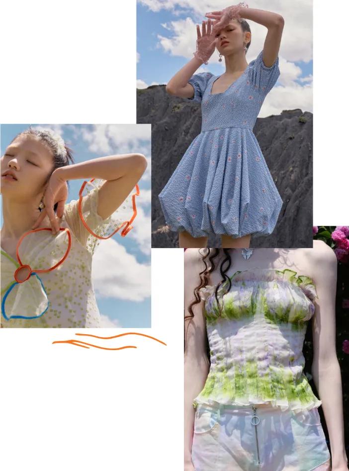 50条夏日连衣裙超美,pinkmoon夏日碎花连衣裙