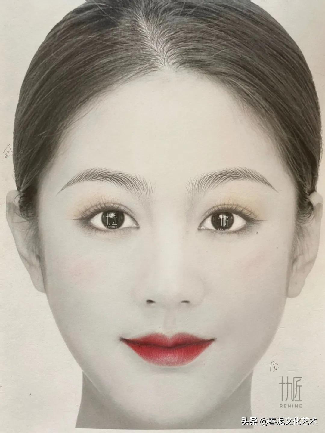 不同肤质纹绣操作视频,平眉画法教程纹绣