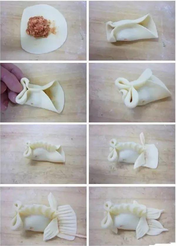 初学包月牙饺子的手法教程,漂亮饺子视频教程