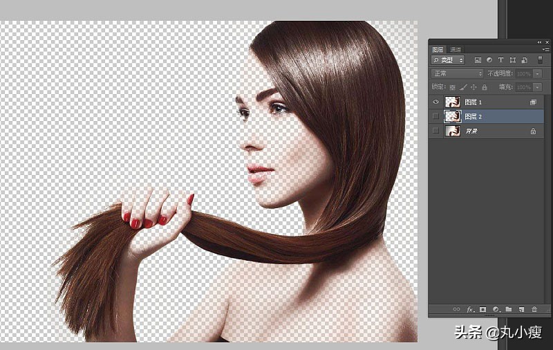 如何用混合选项急速抠出发丝