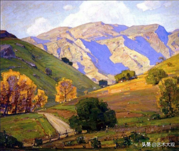 美国当代风景油画写生作品,美国大峡谷古典风景油画