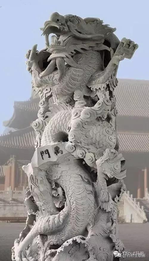 大型大理石石雕龙柱,石雕龙柱作品大全
