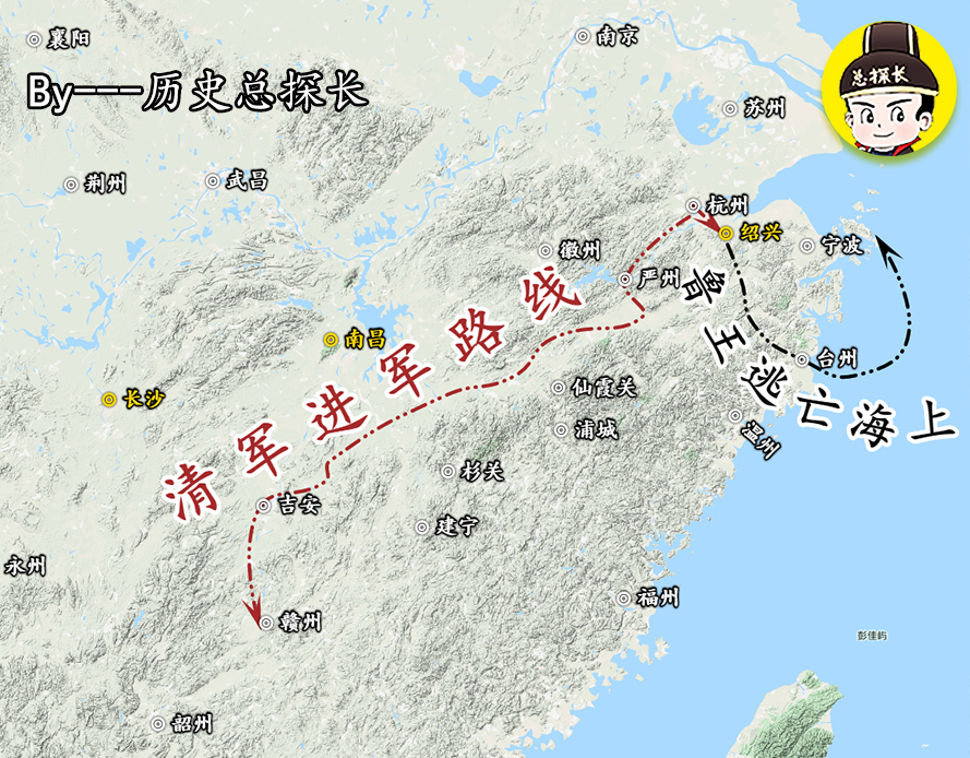 明朝建立南明政权和清朝对抗,明朝大战南明