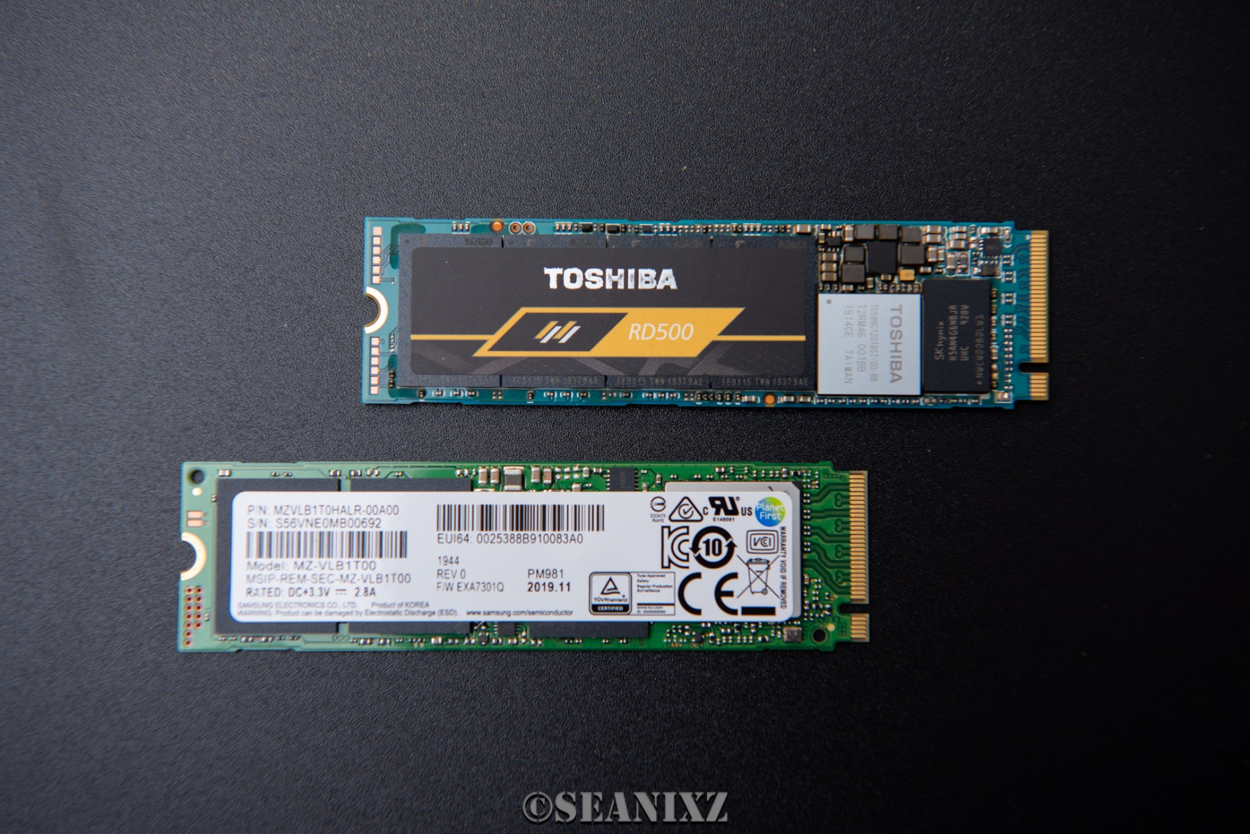 旗舰级PCIe3.0M.2哪家强：东芝RD500VS三星PM981