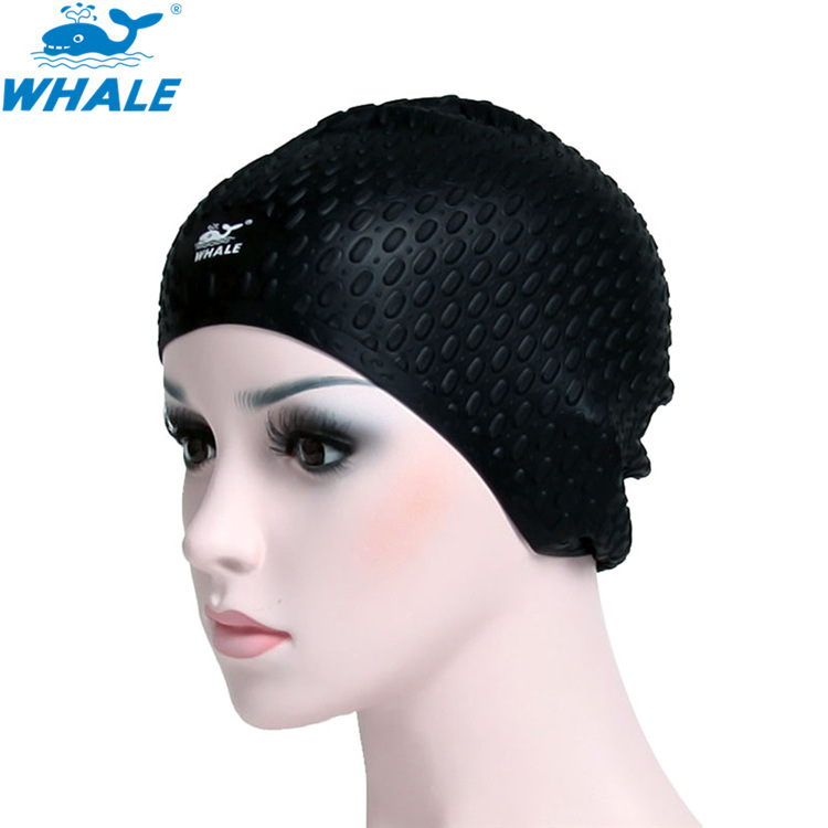 防水鲸鱼泳帽,硅胶泳帽加大男女通用