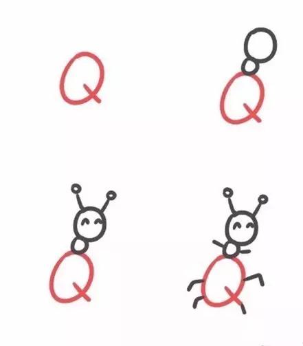 26个字母趣味简笔画完整版,字母简笔画26个字母简单又好看