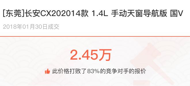 长安cx20裸车价格表,长安cx20当年落地价