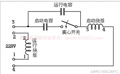 小吊机单相双电容接线图,单相补偿电容怎么接线图