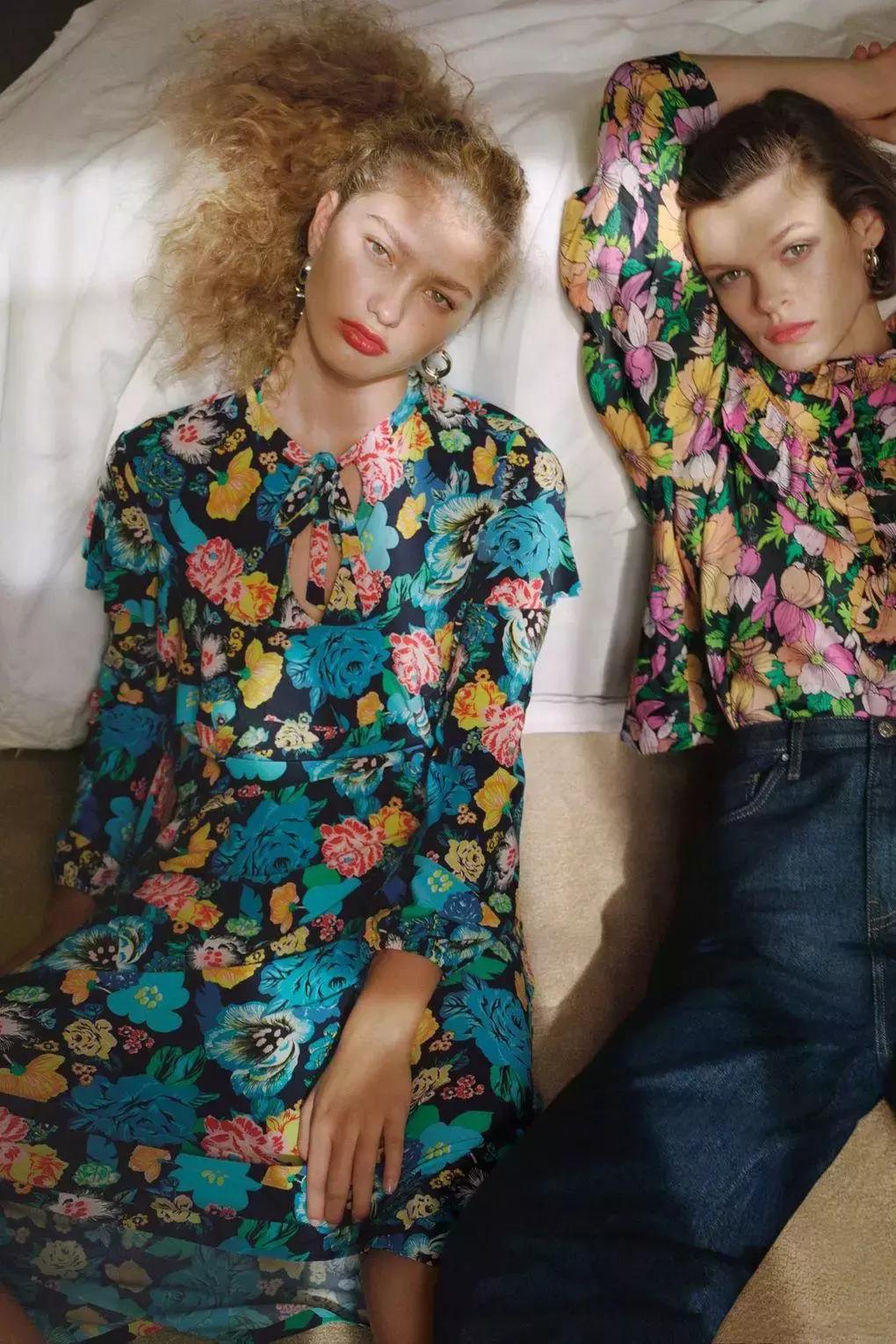 春季碎花裙推荐,玖姿春季碎花裙