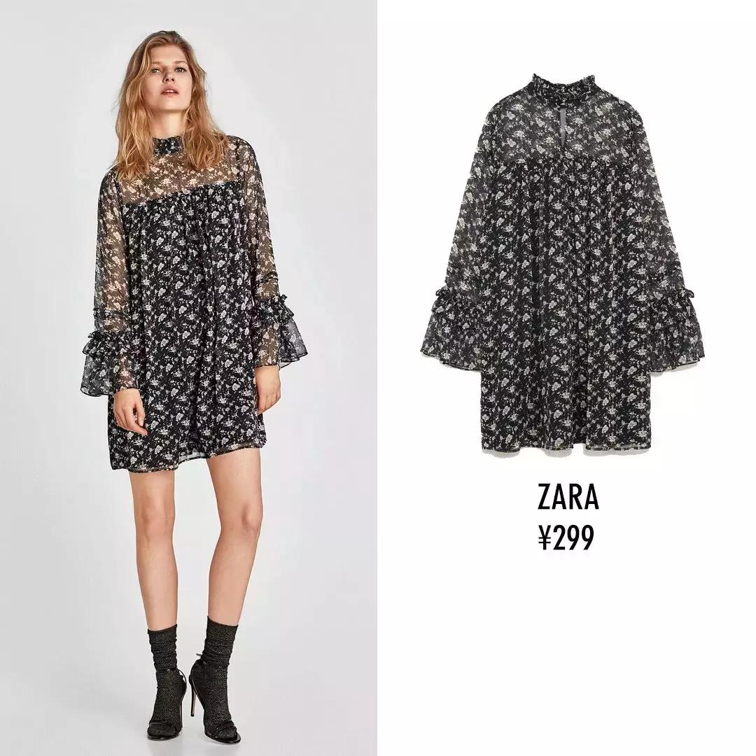 春季碎花裙推荐,玖姿春季碎花裙