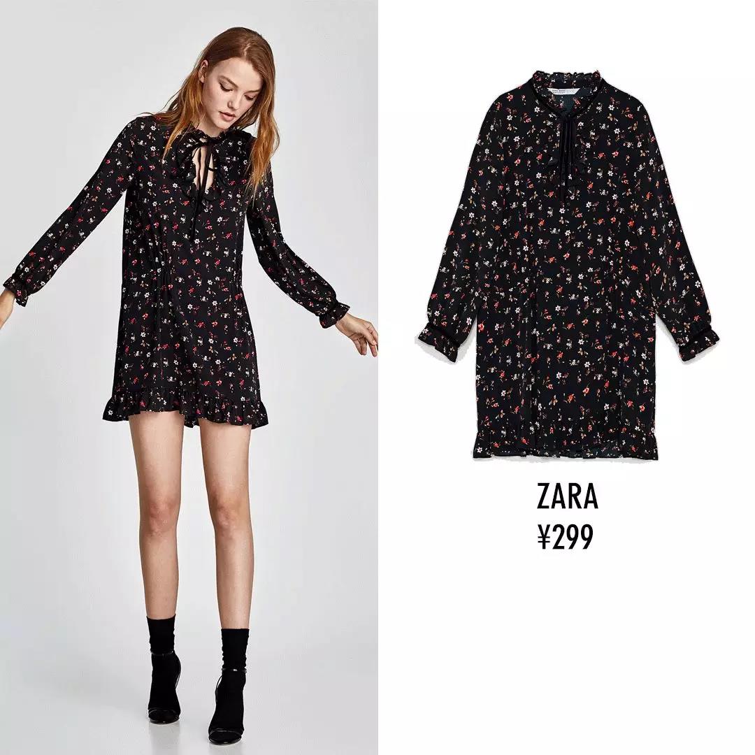 春季碎花裙推荐,玖姿春季碎花裙