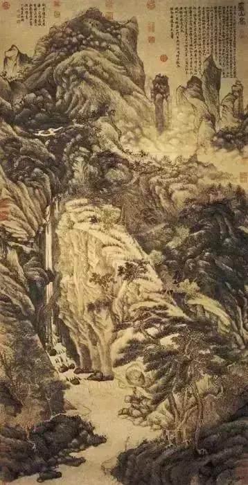 小央美水墨画作品欣赏,40幅养眼浅绛山水画