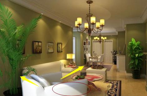 西户客厅西南角是明财位怎么布置,财位在客厅中间怎么摆放更好