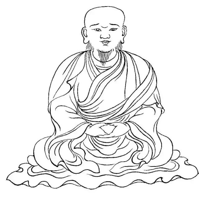 白描罗汉全本,罗汉白描100幅