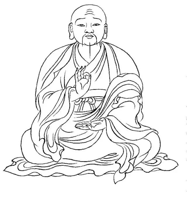 白描罗汉全本,罗汉白描100幅