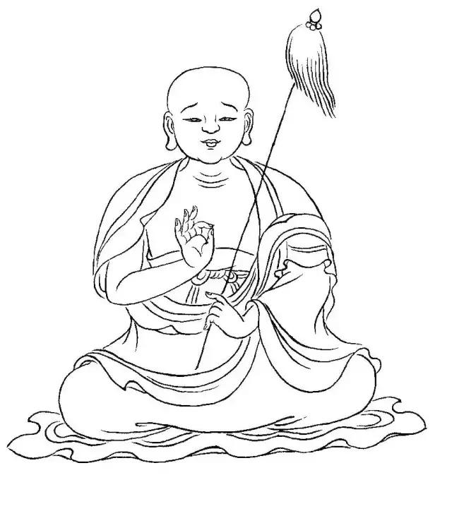 白描罗汉全本,罗汉白描100幅