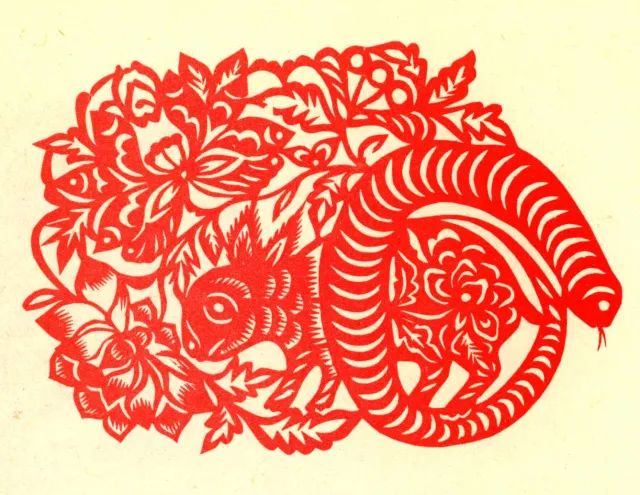 剪纸民间手艺,24幅民间吉祥剪纸图