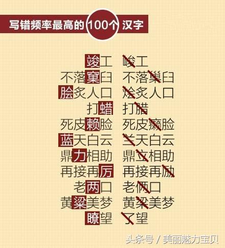 生活中最容易读错写错的十个汉字,孩子容易读错的汉字