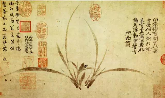 鉴赏历代名家画兰花30幅中国画,历代名家兰花作品