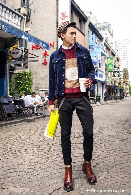 男士春季休闲装搭配图,长头发男生春季穿衣搭配