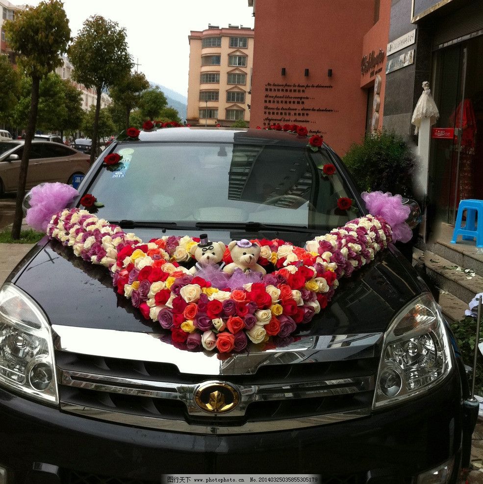 婚车手拿捧花,花艺婚车手捧花