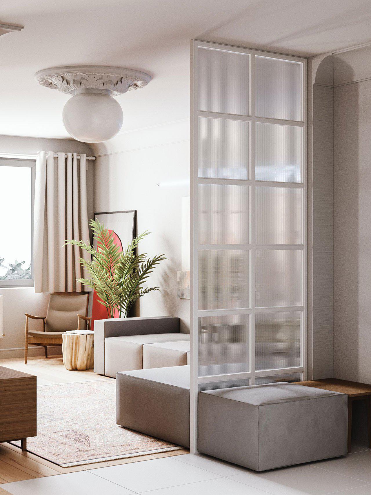 卧室书架玄关一体,小户型进门屏风隔断书架