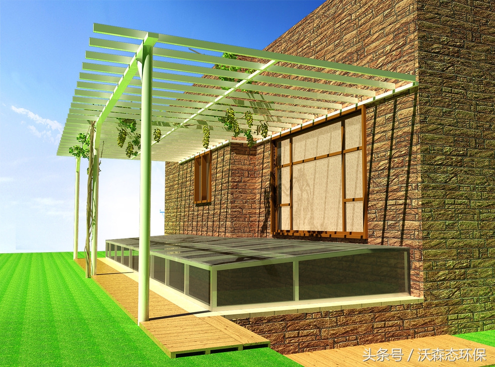 花架葡萄架阳台,铝合金葡萄架阳台花园