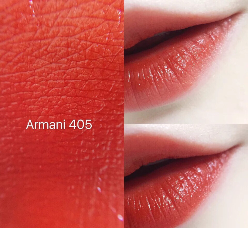 阿玛尼唇釉405和ysl唇釉208试色,阿玛尼405g和400g红管唇釉哪个好看