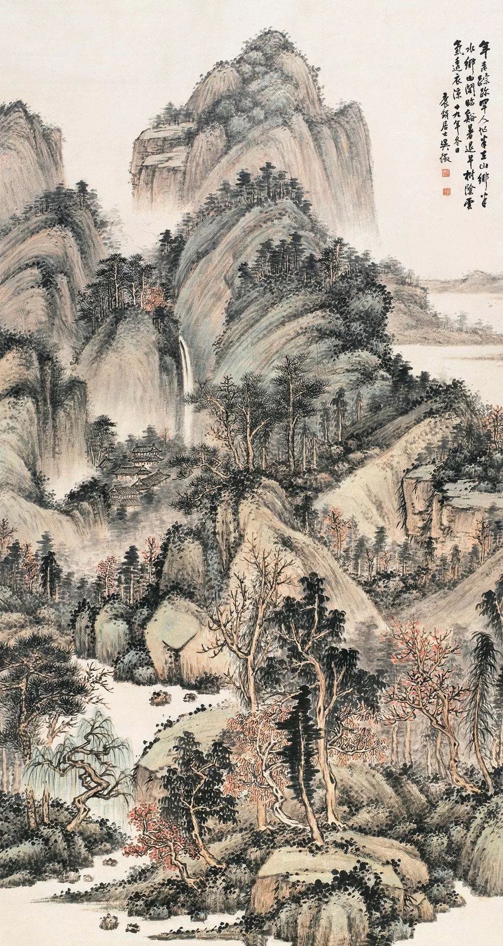 写意山水花鸟画精品欣赏,吴待秋山水画精品欣赏图文