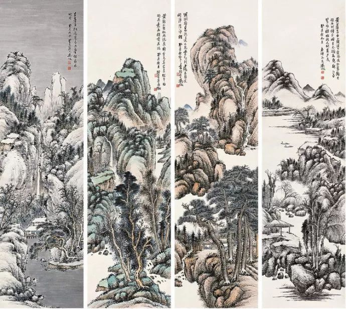 写意山水花鸟画精品欣赏,吴待秋山水画精品欣赏图文