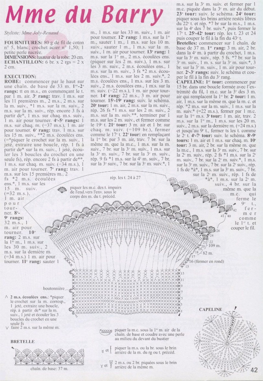 钩织芭比娃娃衣服,17厘米芭比娃娃衣钩织教程