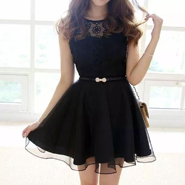 蝴蝶结连衣裙漂亮迷人,清纯迷人瘦身连衣裙