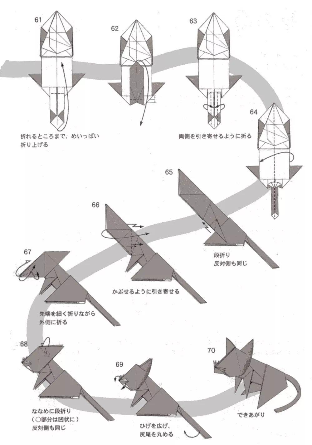 手工折纸小老鼠的折法,小老鼠用毛巾折怎么折