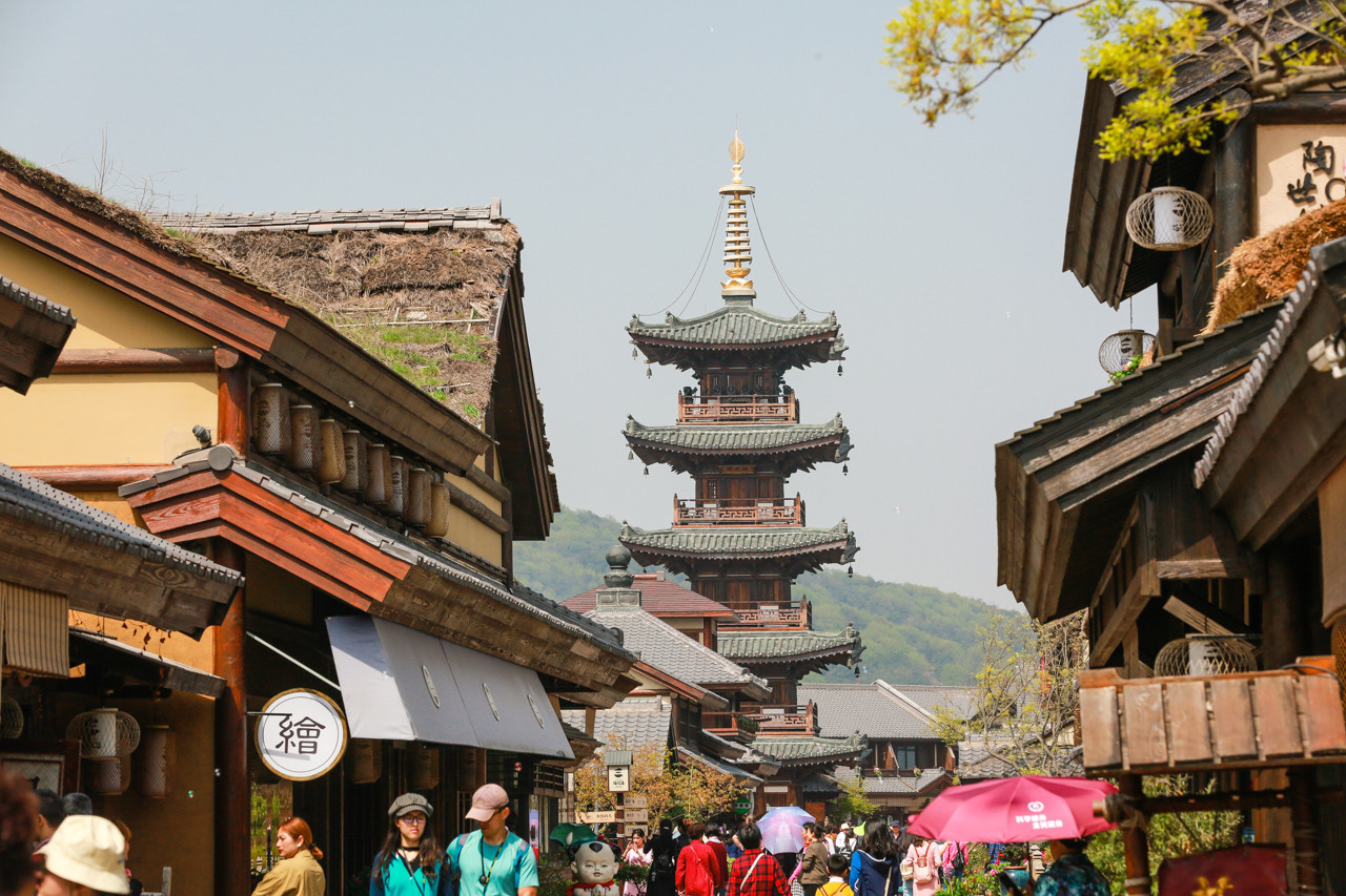 三月的拈花湾樱花烂漫,烟花三月桃花