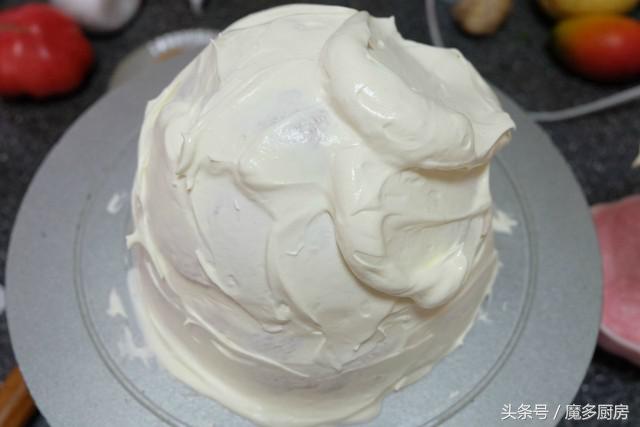 自己用烤箱做蛋糕奶油裱花,奶油蛋糕教程家庭版不用烤箱