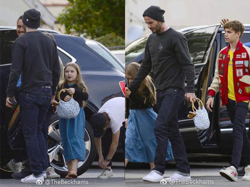 贝克汉姆给小七庆生写字,贝克汉姆和小时候的小七视频