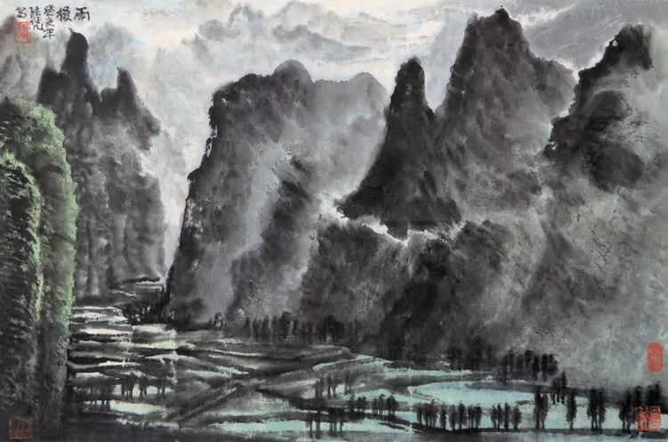 张长韶水墨山水画欣赏,张凭山水画教学