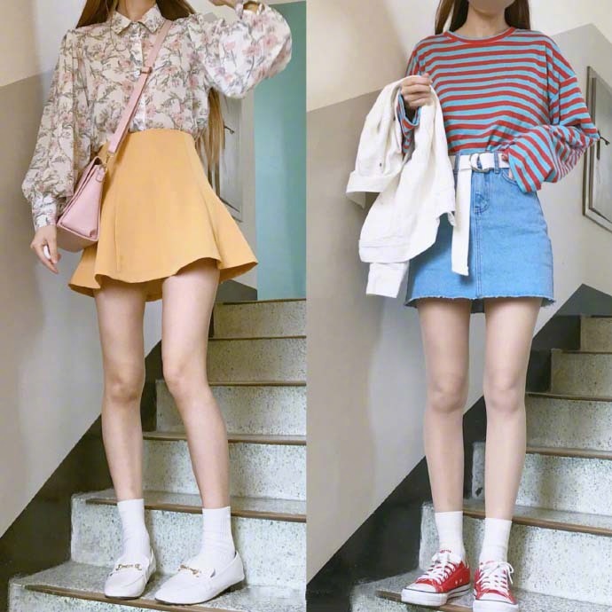 袜子都不会穿，还好意思说自己很仙？18套中筒袜搭配，秒变小仙女