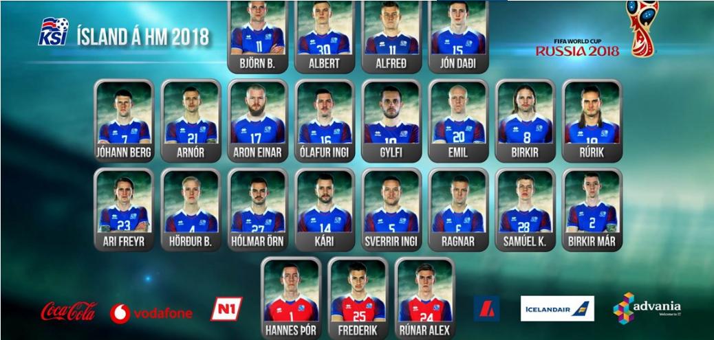 世界杯冰岛23人大名单,冰岛世界杯名单