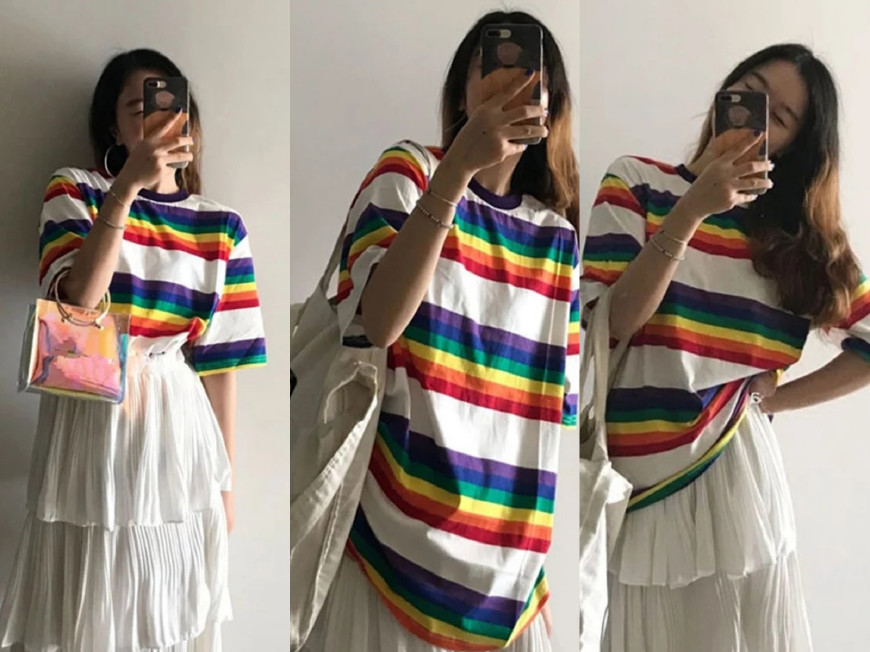 t恤买大了怎么穿搭才显瘦,t恤买大了怎么办教你一招