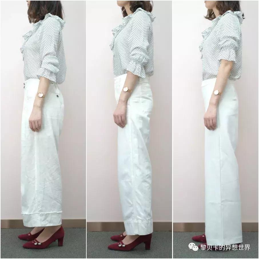 显瘦阔腿裤百搭秋季,最好穿的白色显瘦阔腿裤