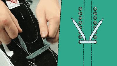 adidas贝壳头鞋带不打结系法,运动鞋鞋带系法教程男板鞋免打结