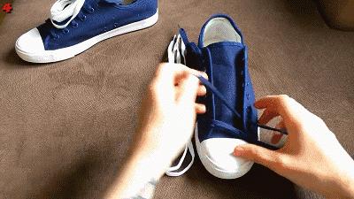 adidas贝壳头鞋带不打结系法,运动鞋鞋带系法教程男板鞋免打结